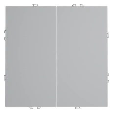 Изображение Выключатель с самовозвратом встраиваемый VOLTUM S70 двухклавишный 10А (серый)